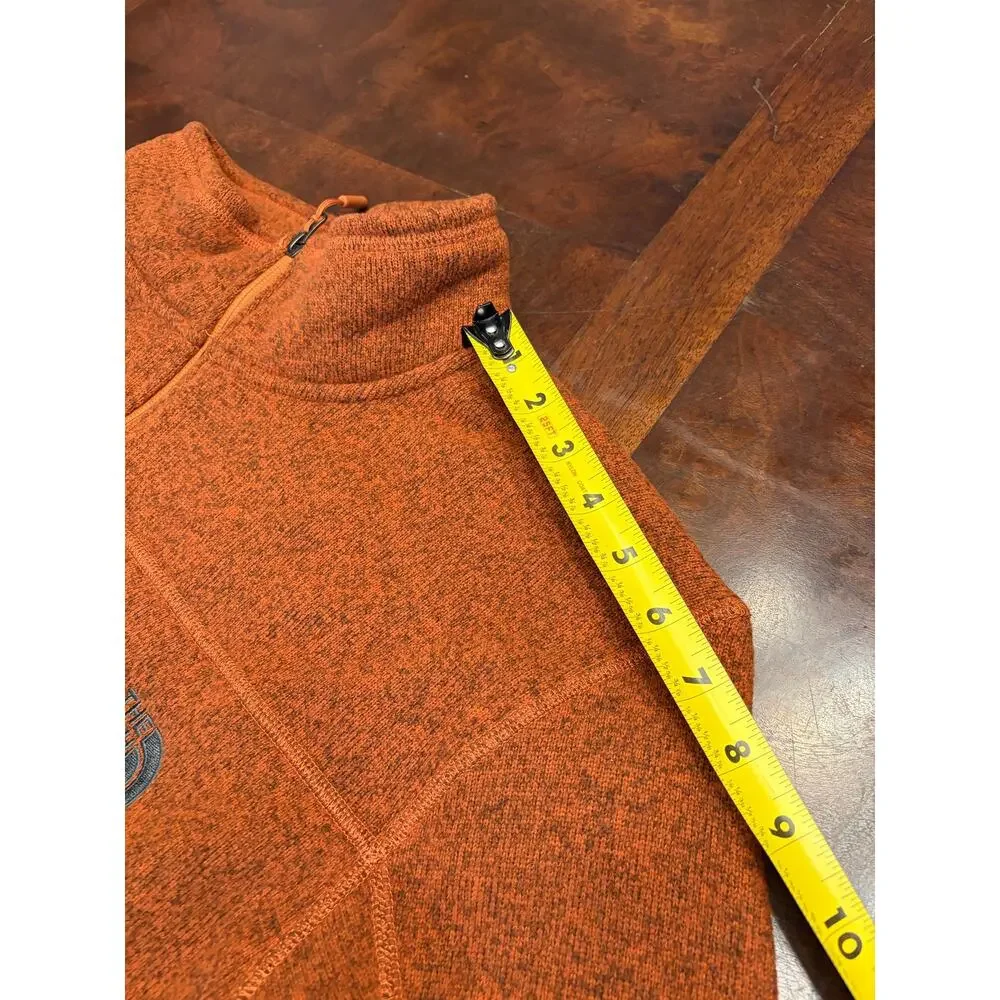 The North Face Mens XXL Orange Heather 1/4 Zip Fleece Pullover